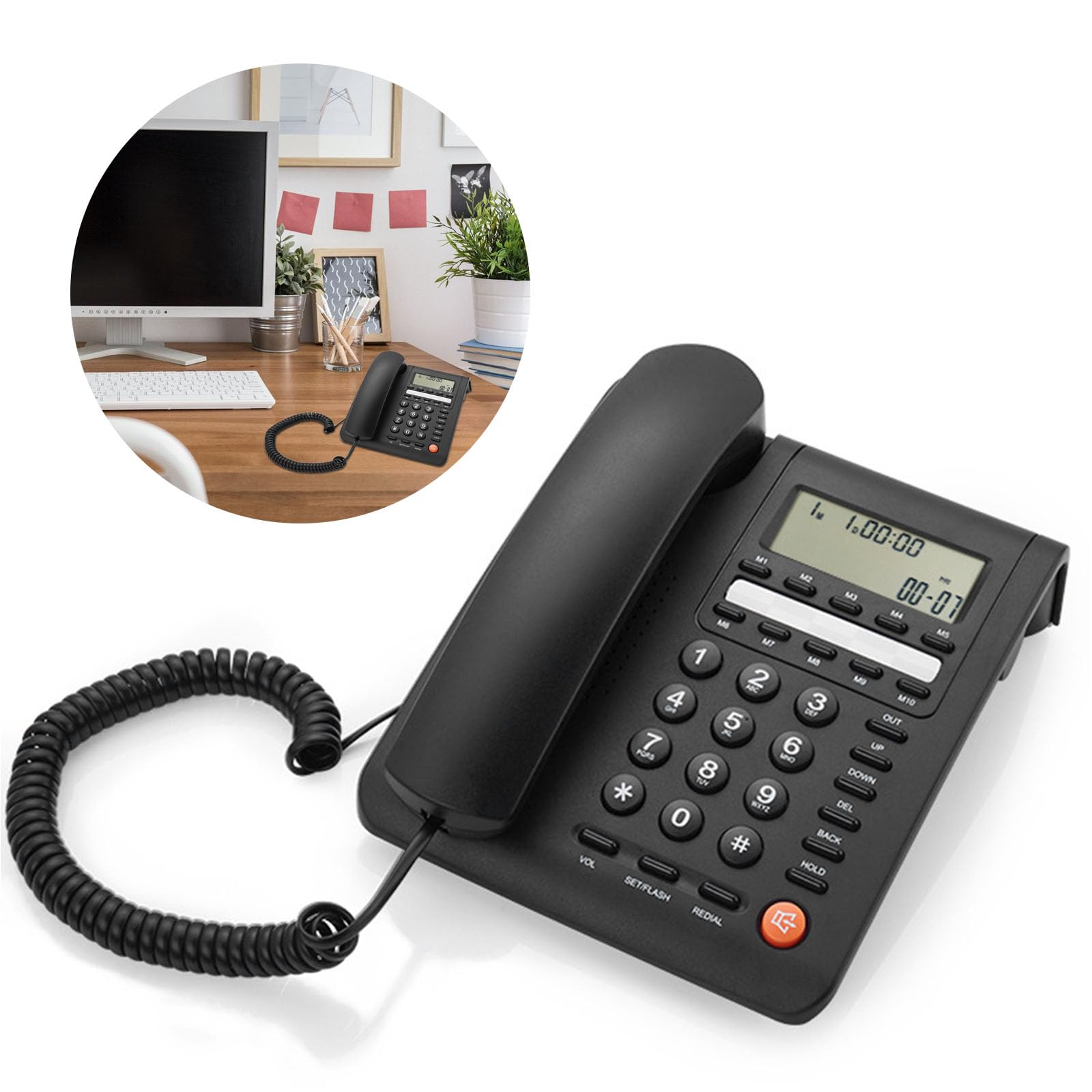 M59 Desktop Telefono con filo Casa Fisso Telefono Fisso Vivavoce Caller Identificazione Call Record