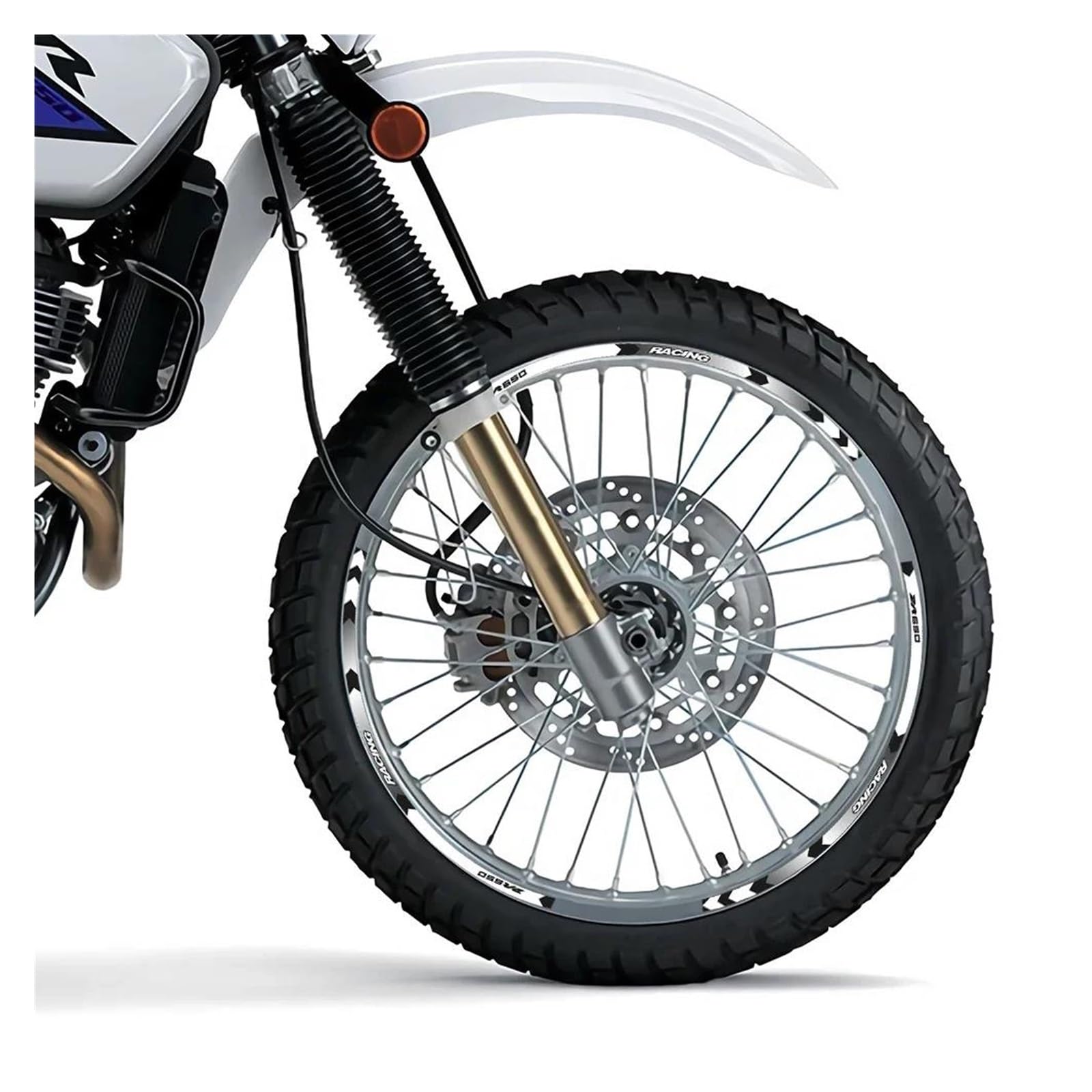 Dla DR650 DR 650 Motocykl Odblaskowe Naklejki Na Koła Piasta Naklejki Zestaw Taśmy W Paski (Zielona)