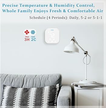 Smart Thermostat for House, Enhanced Programmable WiFi Thermostat, Saving Thermostat-Up to 4 Heat/2 Cool, Easy DIY Install