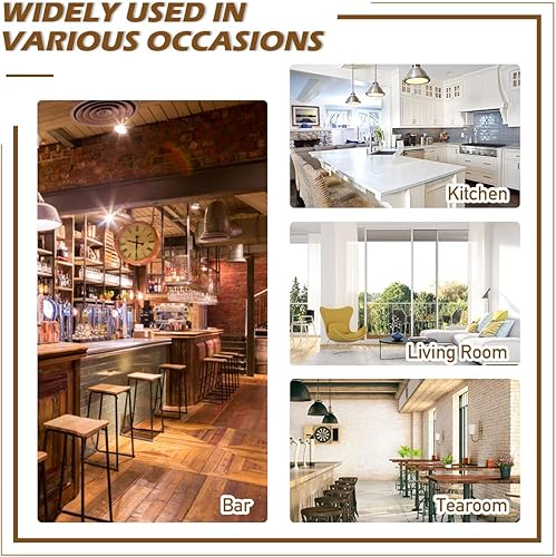 Miniatura 18 de COSTWAY Juego de 2 taburetes de bar, taburetes giratorios de 360 grados con asiento acolchado de cuero, respaldo de escalera de un solo listón y