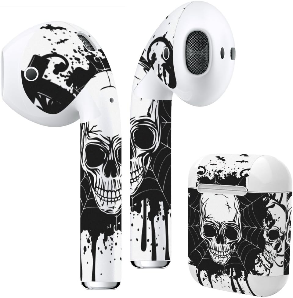 igsticker Skins Compatible with Airpods Sticker Decal Stylish Covers for Protection & Customization 013581 Skull Skull Lock
