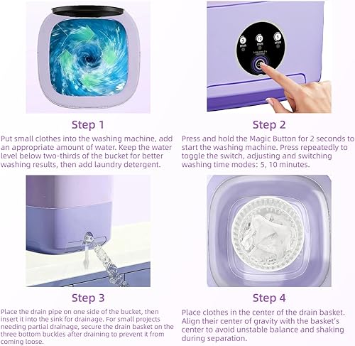 Miniatura 7 de Lavadora portátil (púrpura)