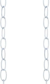 Ciata 11 Gauge Fixture/Hanging Basket Chain 36 inch, White Finish - 2 Pack