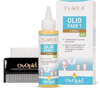 FLORA Olio Capelli Antipediculosi Flora Ovopid - Trattamento Protettivo ed Efficace...