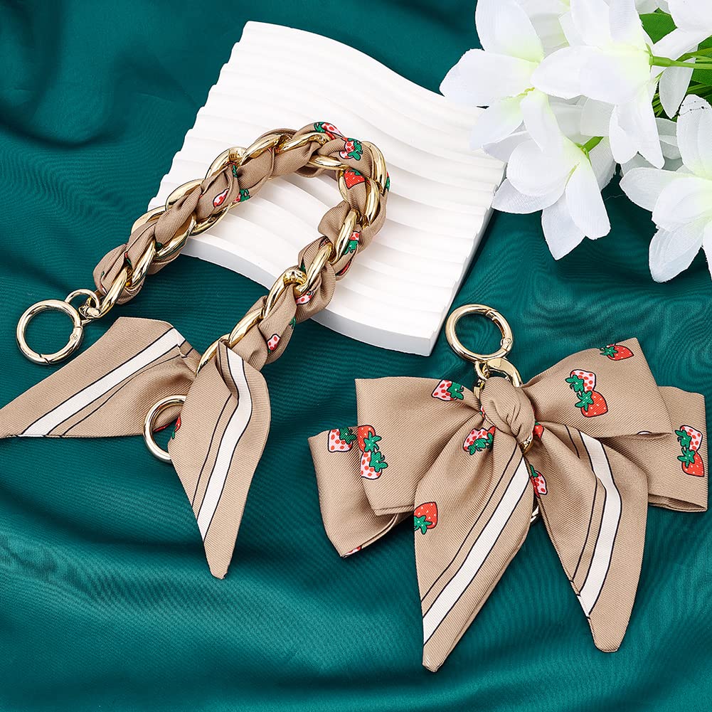 Amazon | WADORN 2スタイル シルクスカーフ付きメタル