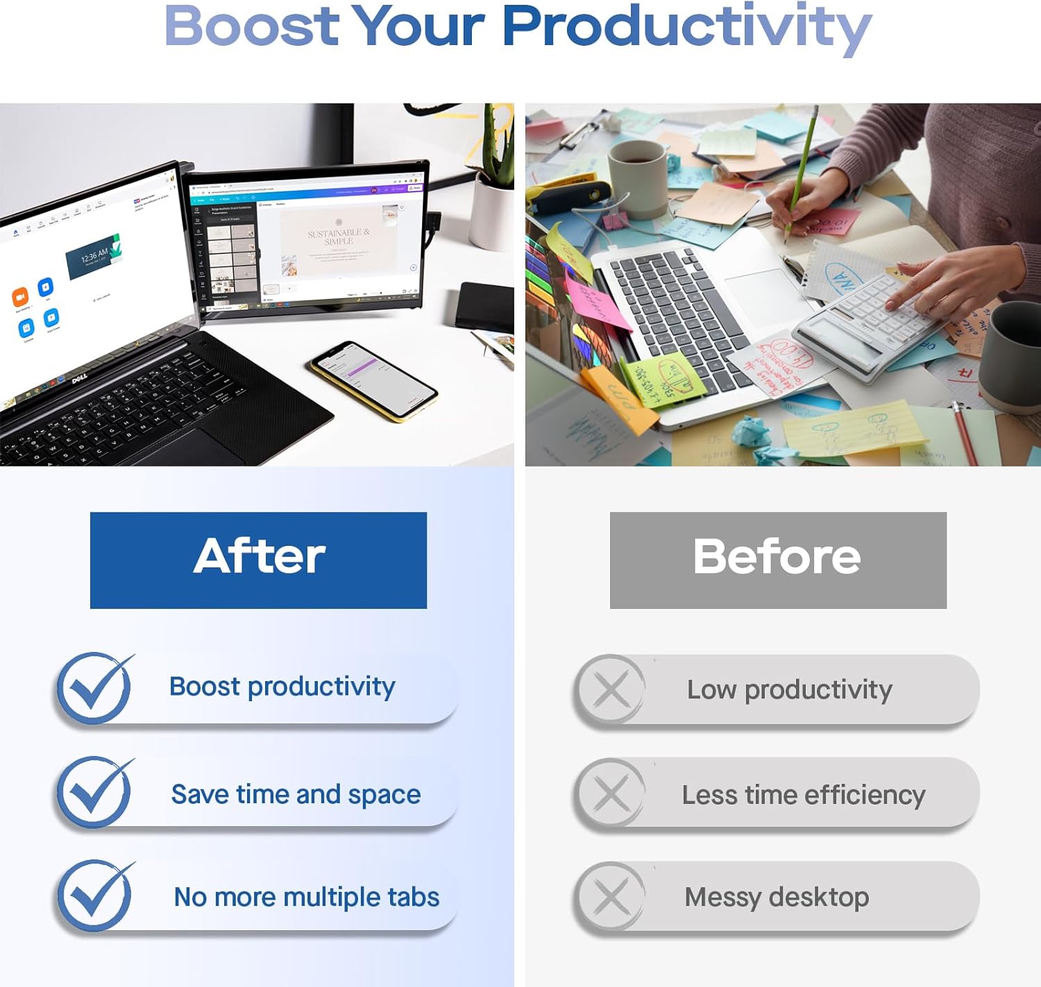 New Mobile Pixels Duex Max DS Portable Monitor for Laptops (2026 Upgraded), 14.1" Full HD IPS Laptop Screen Extender, USB C/HDMI Powered Plug and Play, Windows/Mac/Android/Switch Compatible