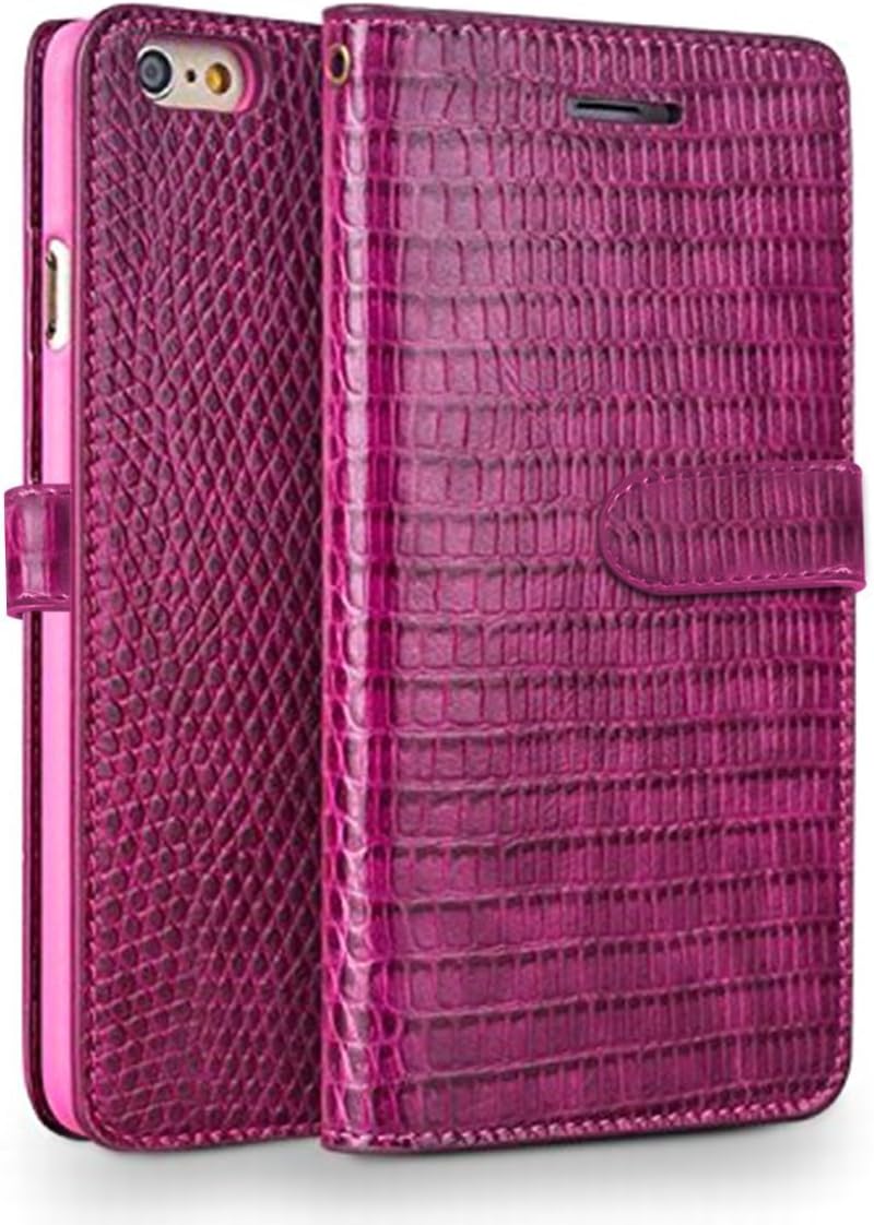 DRAGONZ TUFFskinz iPhone 6S Plus / iPhone 6 Plus Leather Case (5.5" screen size) Pink Crocodile Print