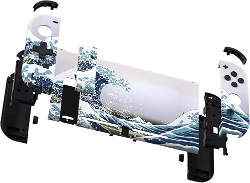 Miniatura 4 de eXtremeRate Dpad Version - Juego completo personalizado de carcasa para Nintendo Switch placa trasera de repuesto de consola de agarre suave al