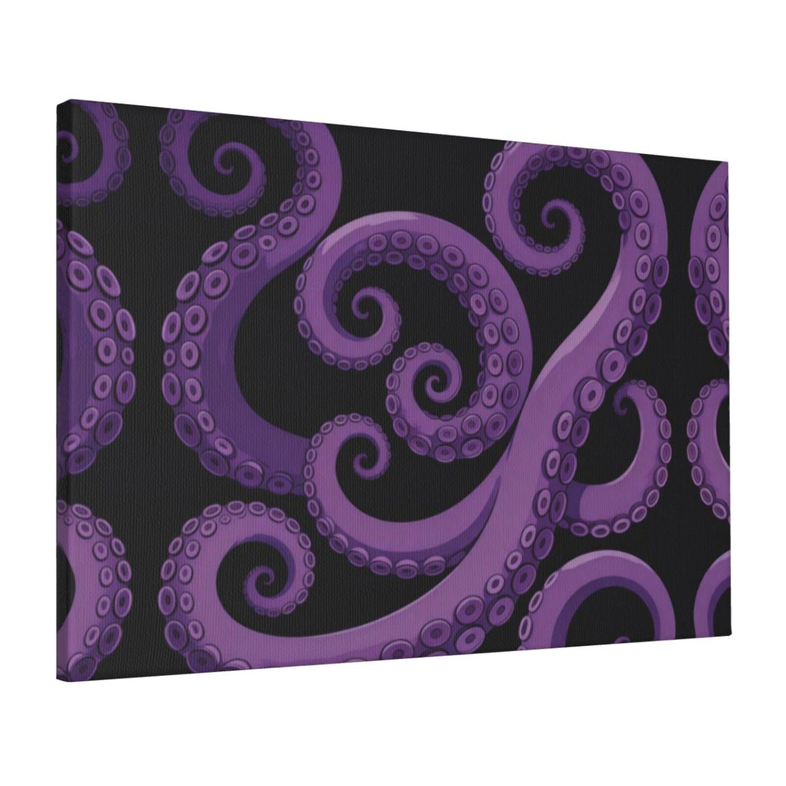 CNTDBU Octopus Tentacle Canvas Wall Art 16x24 Inch-Large Modern Painting Print for Living Room, Framed Ready to Hang Artwork for Bedroom