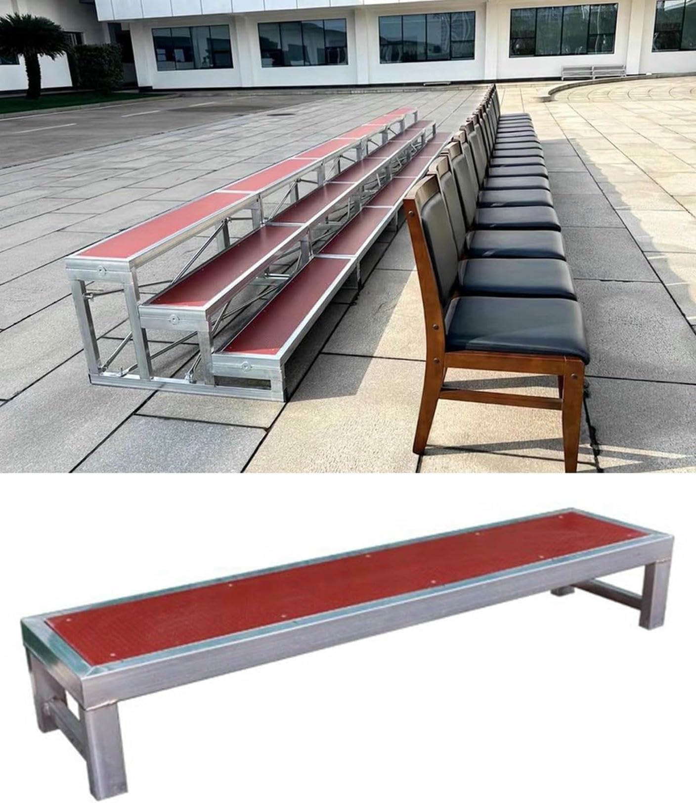 Marches d'escalier pour chœur commercial à 3 niveaux et plateforme de groupe