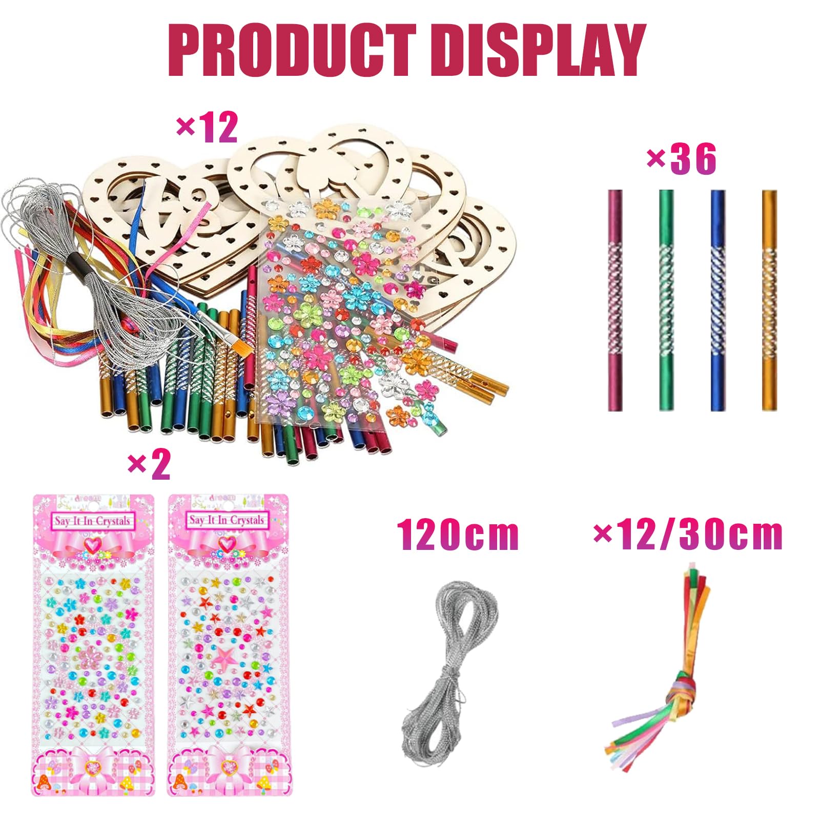 HGRGHH Kit Campanelli A Vento In Legno Per Bambini – 12 Pezzi Fai Da Te – Con Colori, Pennelli E Tubi Sonori – Regalo Creativo - 5