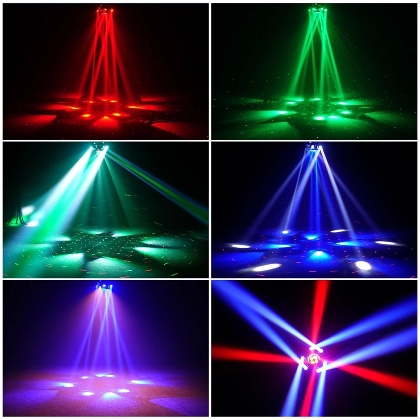 Lampe de Projection, Projecteur LED À Tête Mobile avec Télécommande, 6 Bras, Éclairage De Scène Polychrome for Discothèque,pour Une soirée dansante d'halloween ou d'anniver