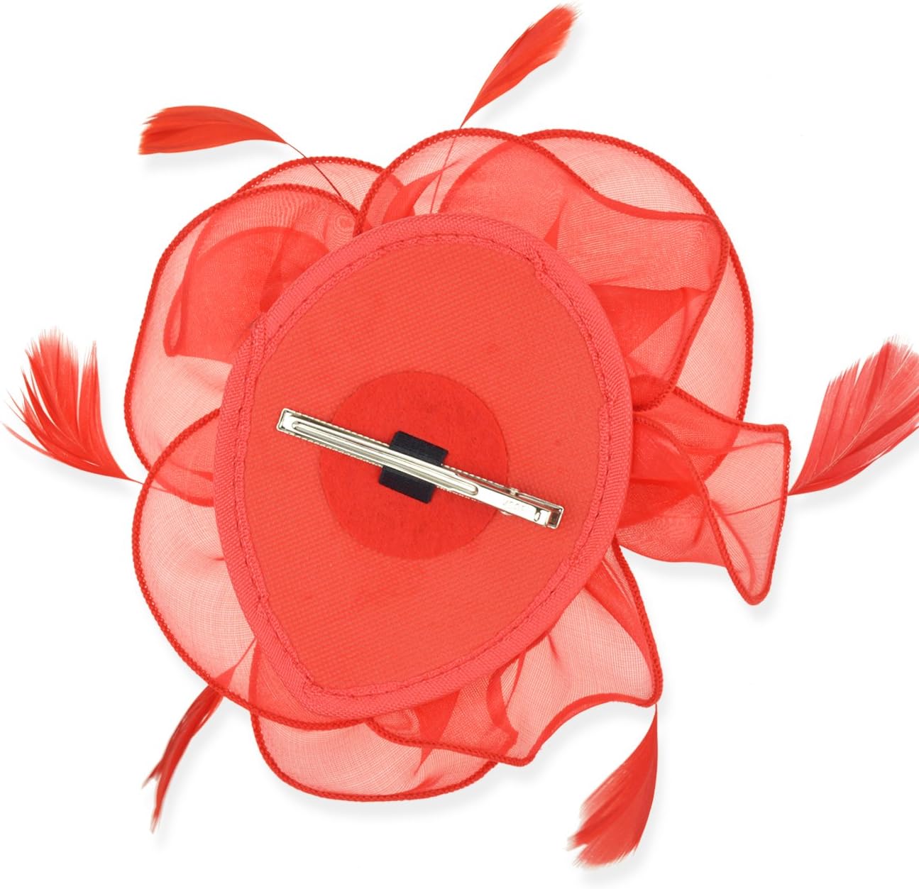 DRESHOW Fascinators Hat Tea Party Headwear Ribbons Feathers on a Headband and a Clip for Women - Image 4