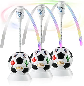 Soccer Theme Fly Fans for Tables, Portable Food Fans to Keep Flies Away, Indoor & Outdoor Bug Fan Fly Deterrent for Picnic, BBQ, Patio, and Party Supplies, Battery Operated Fly Repellent Fan, 3 Packs