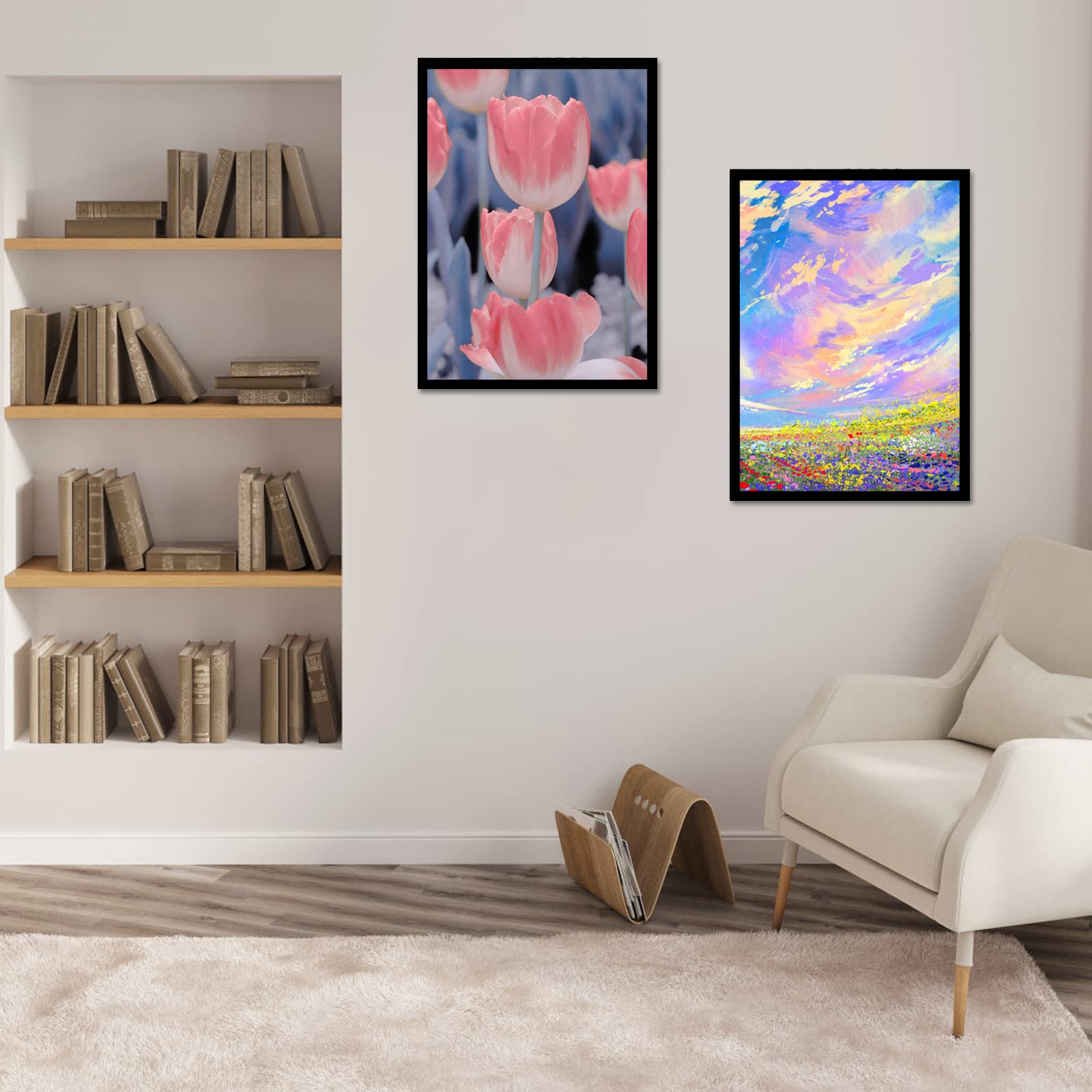 Dubbulon 2 Paquets Peinture En Diaant, Cadre Agnétique Cadres D'art