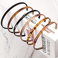 Vista 2 de WILLBOND 6 diademas de plástico para mujer, diadema fina con dientes, bandas lisas para la cabeza para Halloween, Navidad, cabello de mujer