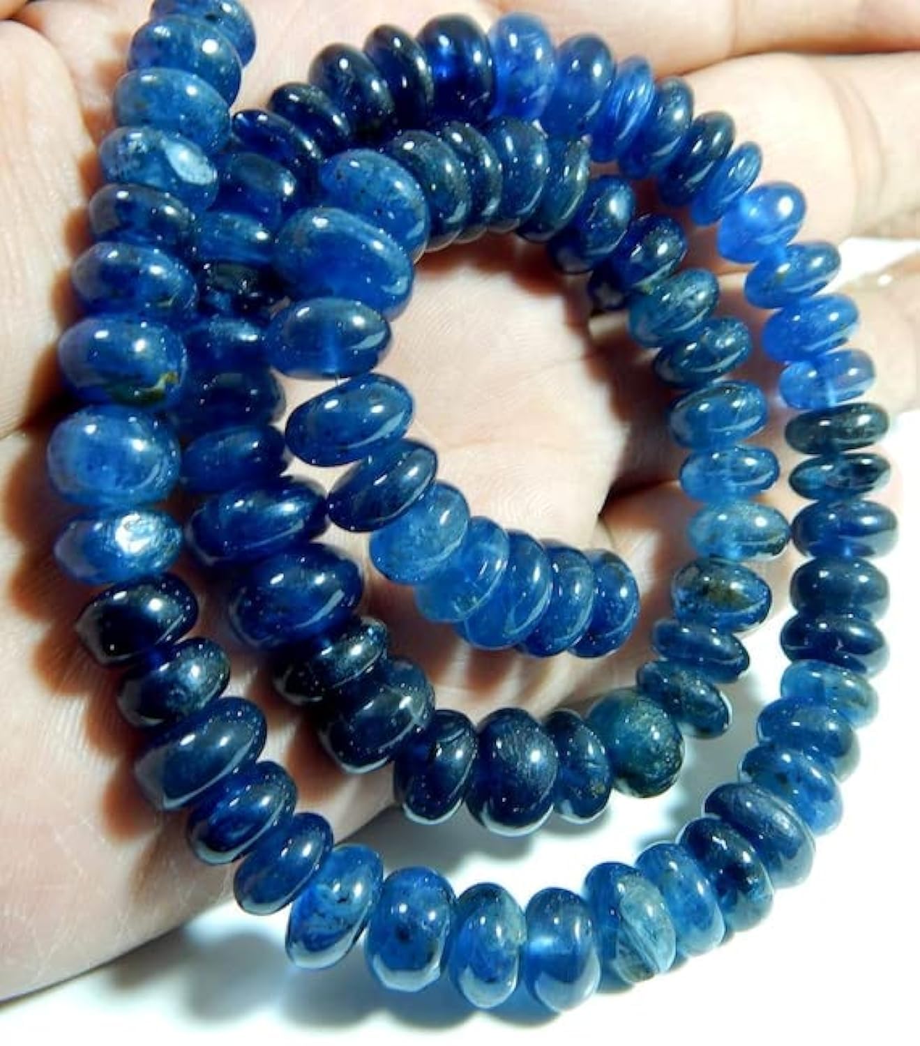 Rondelle en cyanite bleue de 9 pouces pour créer vos propres bijoux
