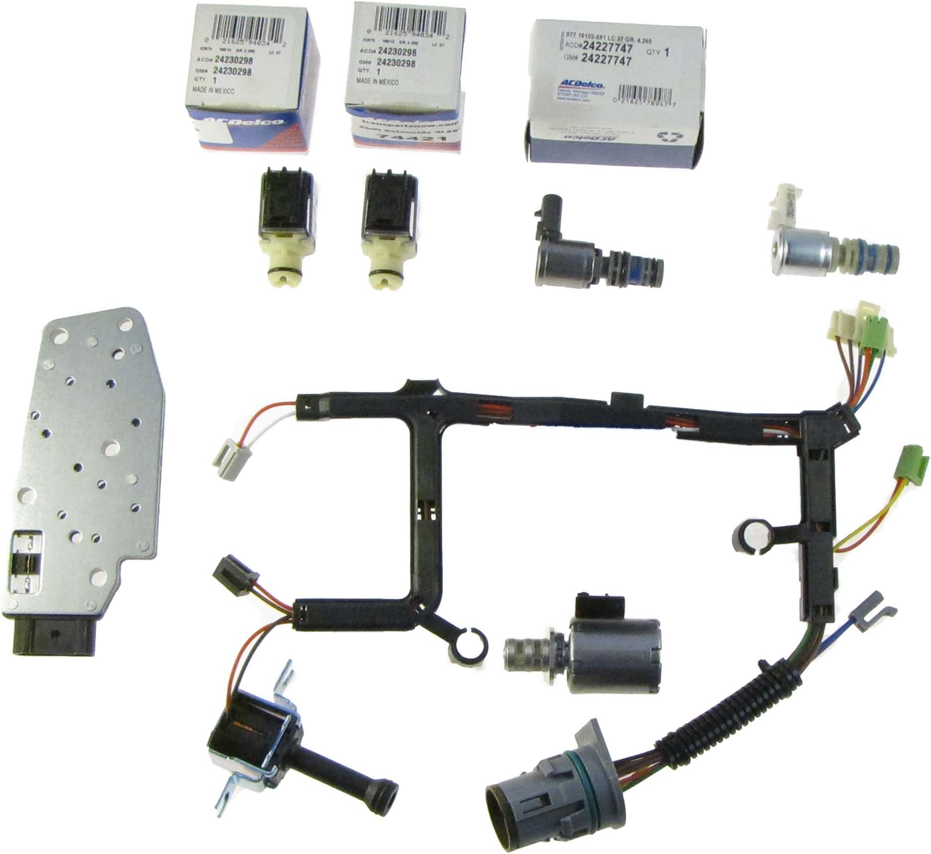 GM 4L60E 7 Piece Solenoid and Wire Harness Kit EPC TCC Shift Manifold 3-2
