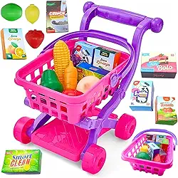BS TOYS Carrinho de Supermercado Rosa Bs Toys