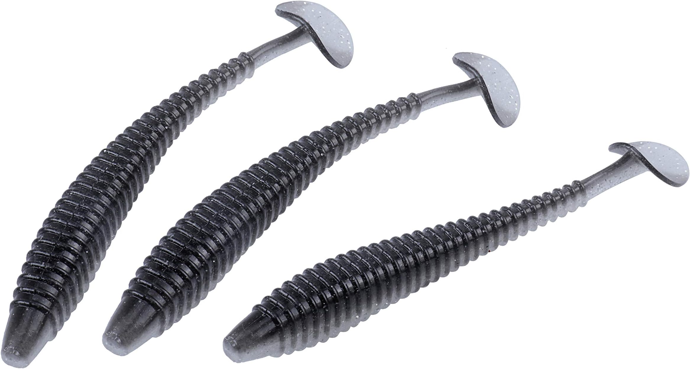 RUNCL Swimbaits Paddle 10/20/30/40PCS, 2/3/4/5 Inchs Paddle Tail Soft Plastic Bass Lure Baits, ProBite Swimmer, Plastic Bait for Saltwater/Freshwater Fishing