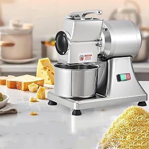 Commercial Electric Cheese Grater Rotary Food Slicer and Shredder 40 Kg H High Intensity Processor for Cheese Butter