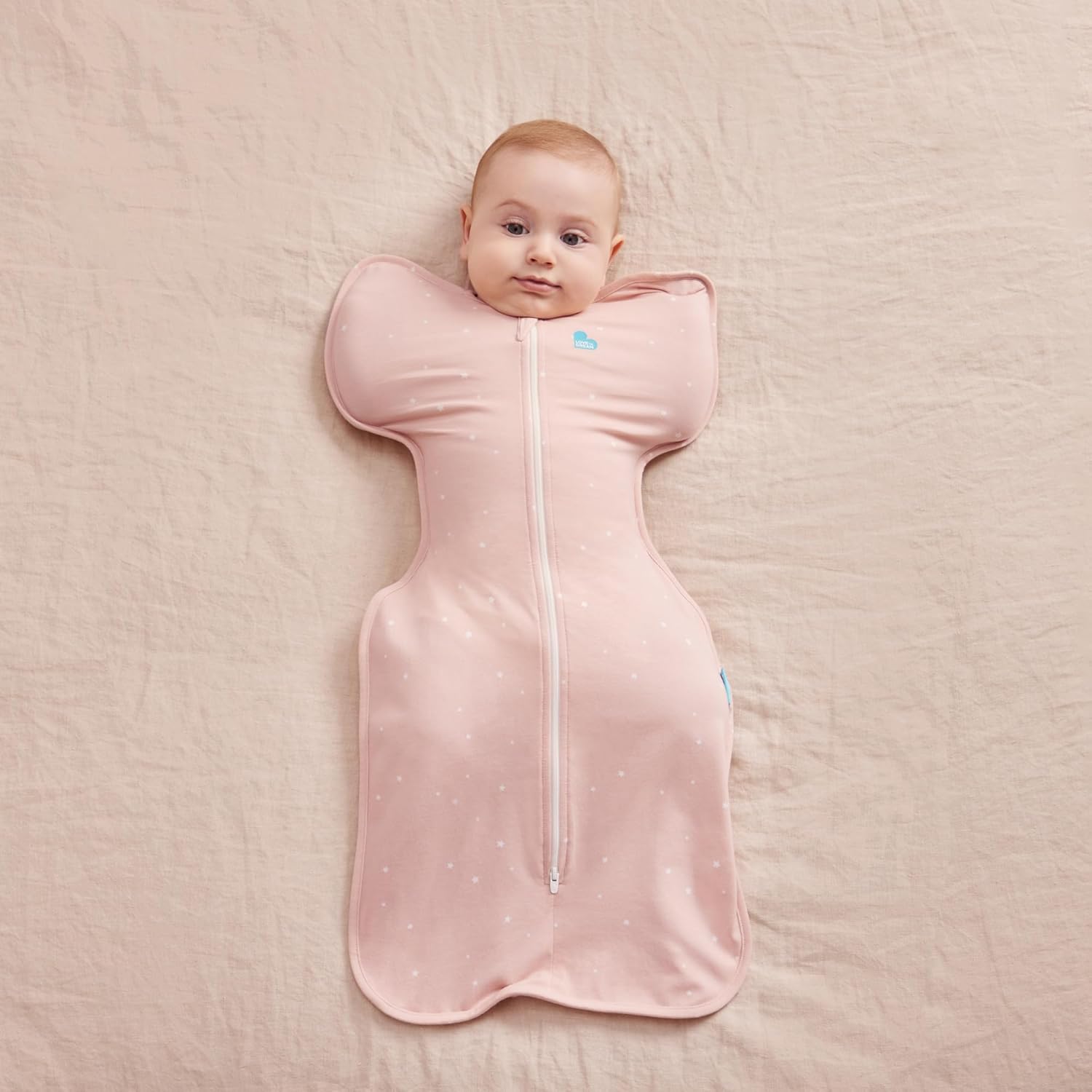 Love to Dream Swaddle UP, Baby Sleep Sack, Self-Soothing Swaddles for Newborns, Snug Fit Helps Calm Startle Reflex, New Born Essentials for Baby, 1.0 TOG, Newborn 5-8.5 lbs, Powder Pink Twinkle