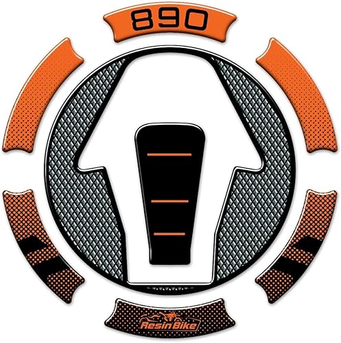 Miniatura 7 de Motorcycle 3D Stickers Compatible with KTM 890 Adventure-R 2021. Side Motorcycle Protections from Impact and Scratches. Pair of Resin Stickers -