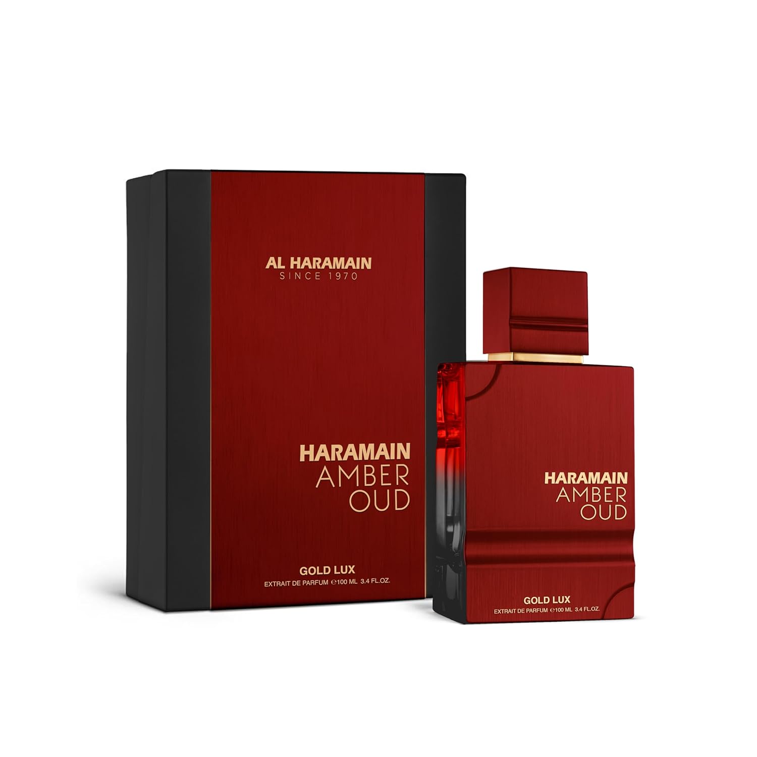 Al Haramain Amber Oud - Gold Lux - Warm Perfume for Men and Women - Women's and Men's Cologne - Spicy Perfume with Saffron and Woody - 3.4 oz