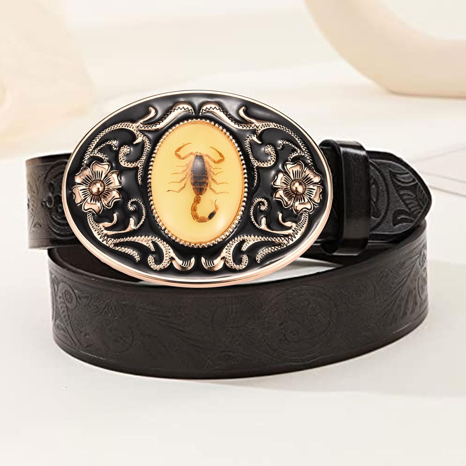 Belt Buckle for Women Men, Scorpion Western Floral Belt Buckles│Christmas Halloween Belt Buckle Gifts - Image 7