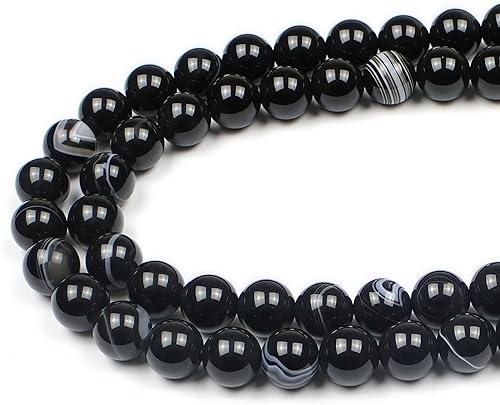 Miniatura 11 de MJDCB Cuentas de piedra natural de jade zafiro redondas sueltas para hacer joyas DIY Pulsera Collar (8mm)