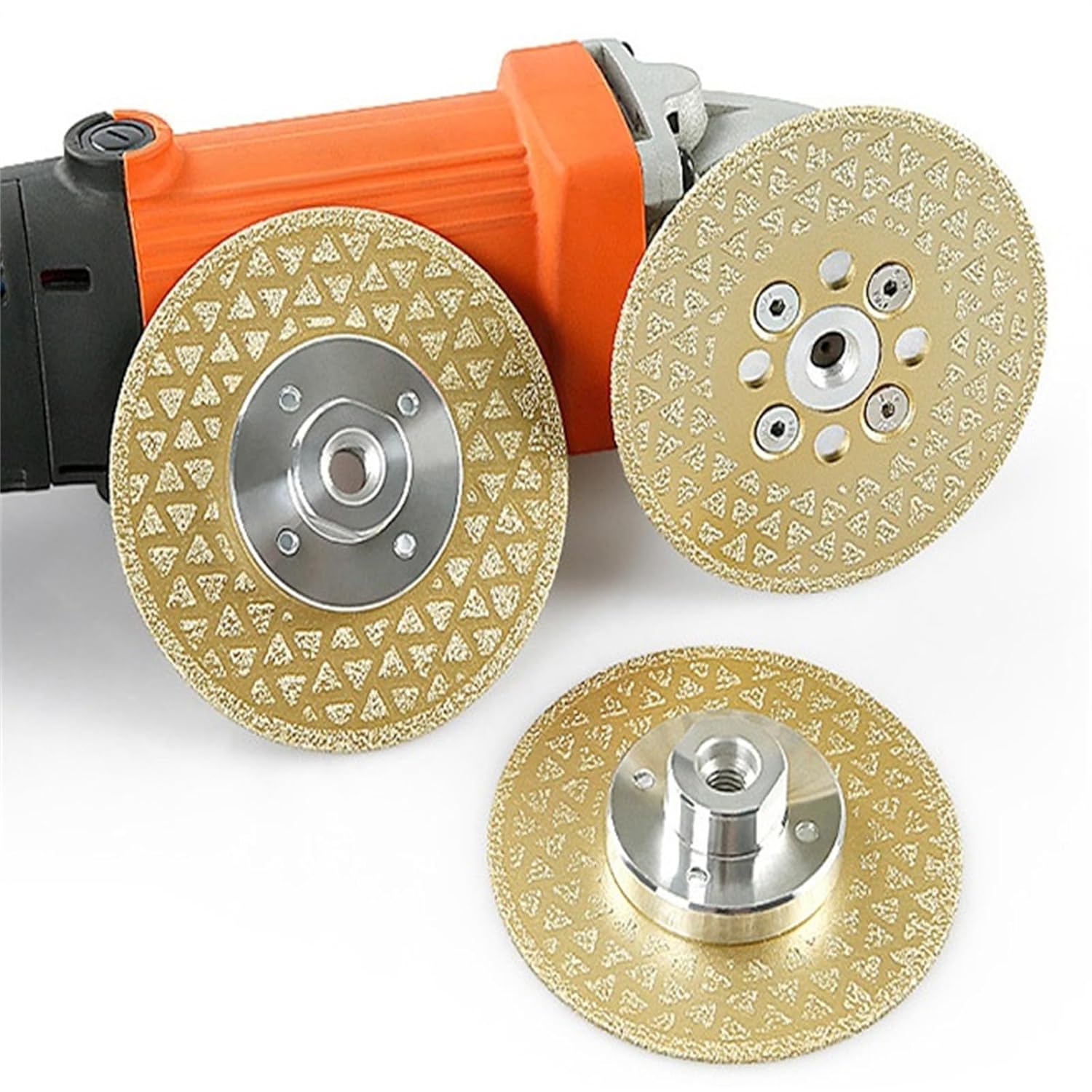 Angle Grinding Wheel - Electroplated Diamond,4 1/2" Ranite Grinding Wheel,High Strength Alloy Steel, for Metal, Stone, Concrete, Tile Cutting & Grinding (3set, one Size, 45, Medium)
