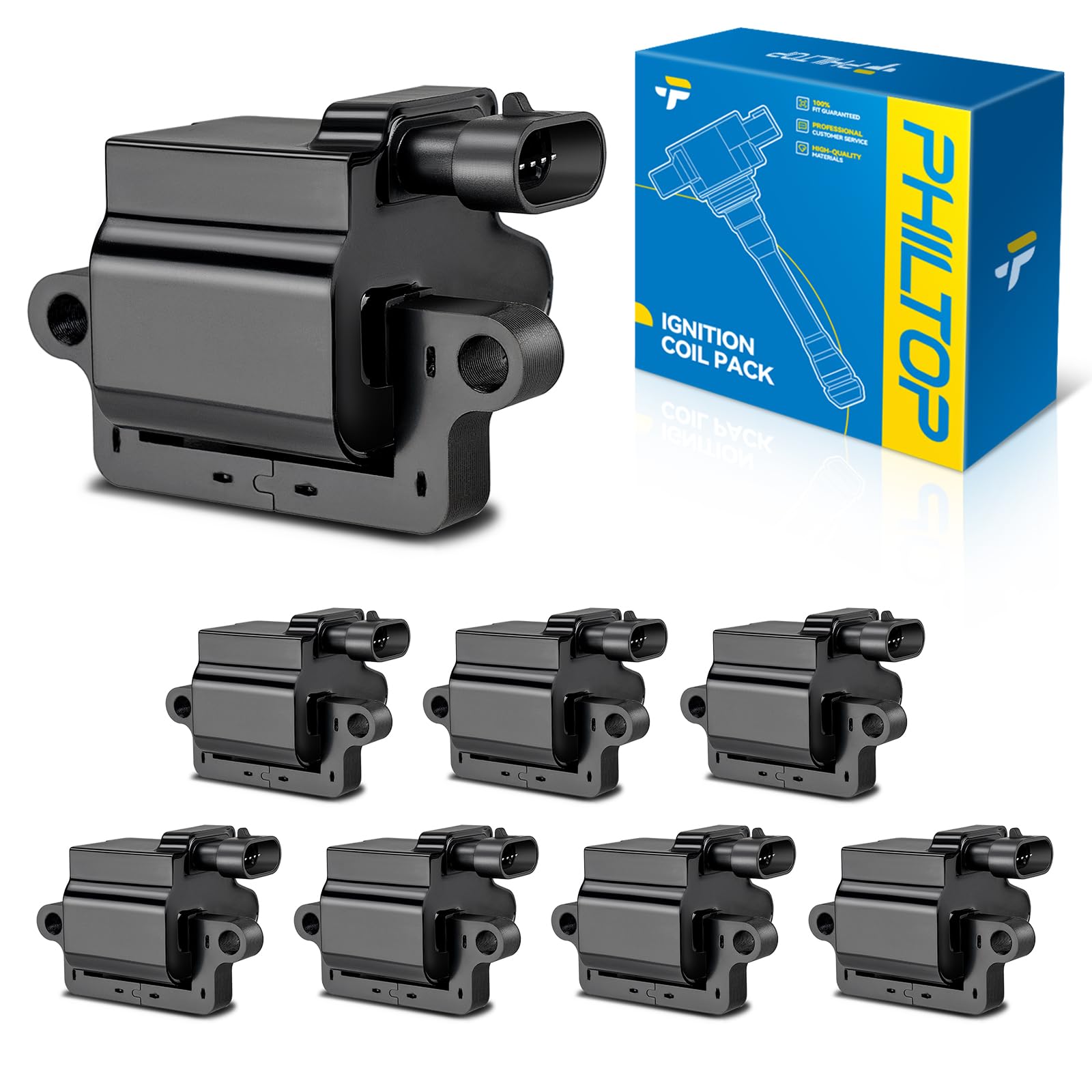 PHILTOP UF271 Ignition Coil Pack Fit for 1999-2006 Chevy Silverado 1500