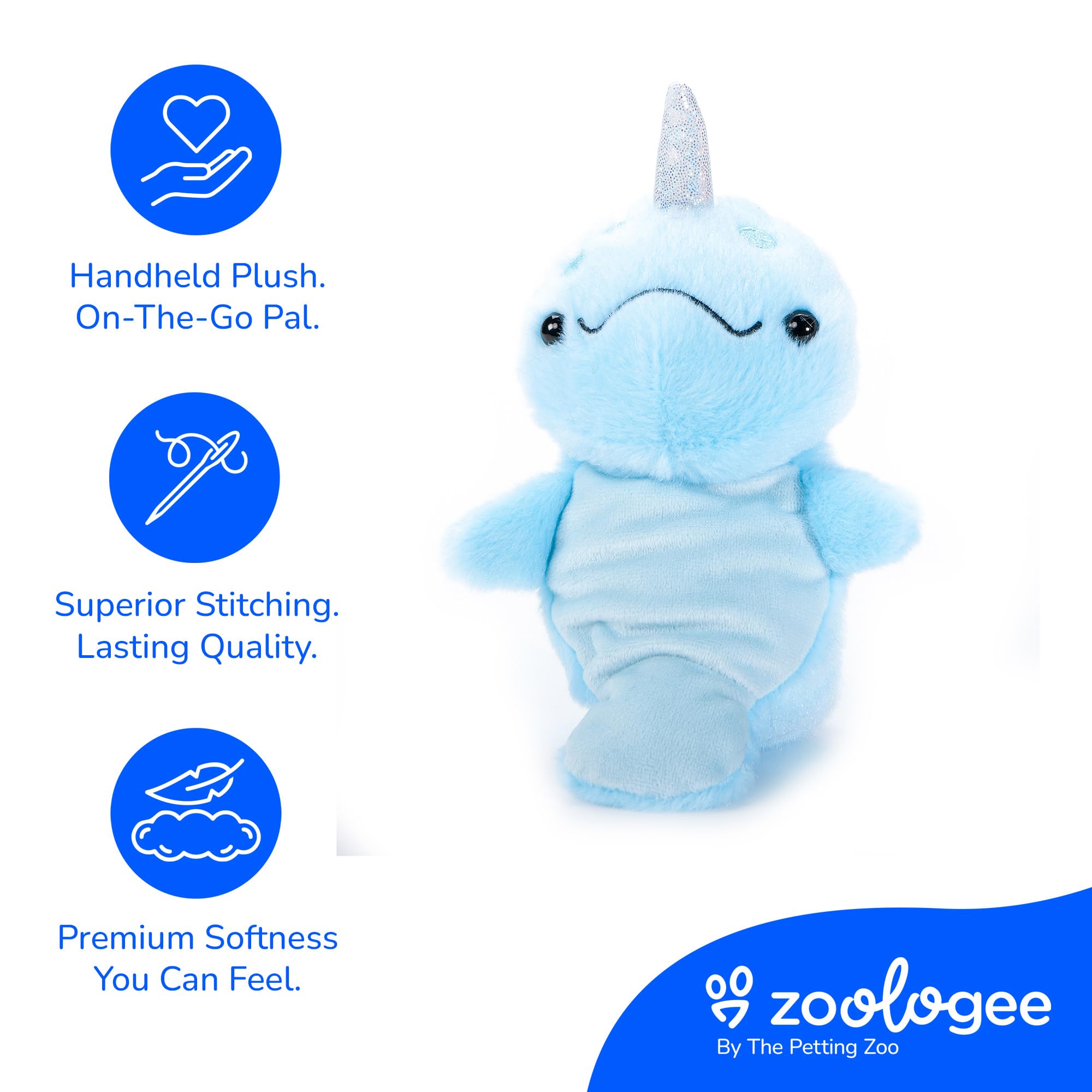 Amazon.com: The Petting Zoo Narwhal Stuffed Animal Plushie, Gifts