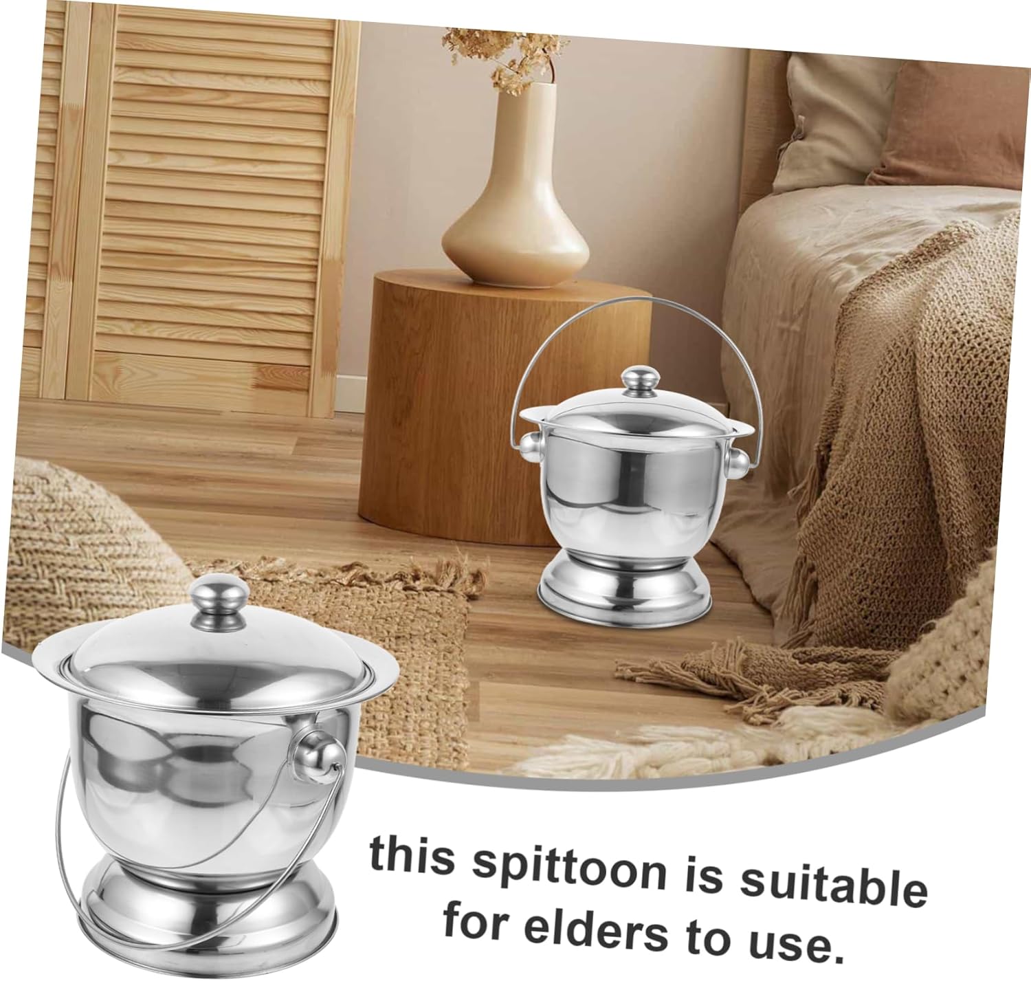 1Set Urine Bucket with Lid Portable Urinal Spittoon for Adults Compact Design for Home Hospital Use Durable Easy to Clean Bedpan