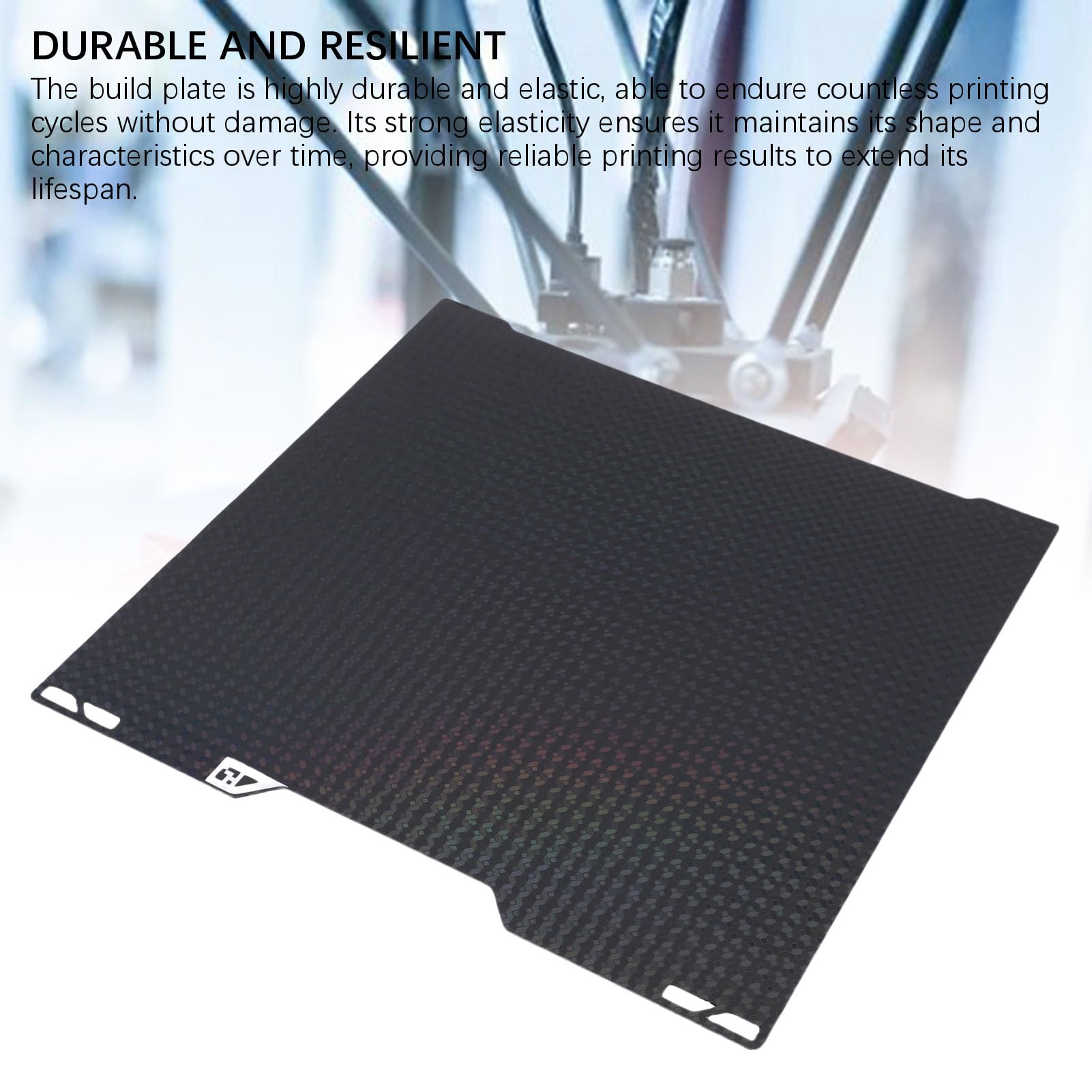 Compatibile con la stampante 3D H2D - Piastra di costruzione flessibile in acciaio per molle PET e PEI fronte-retro - Piano di stampa 355 x 346 mm