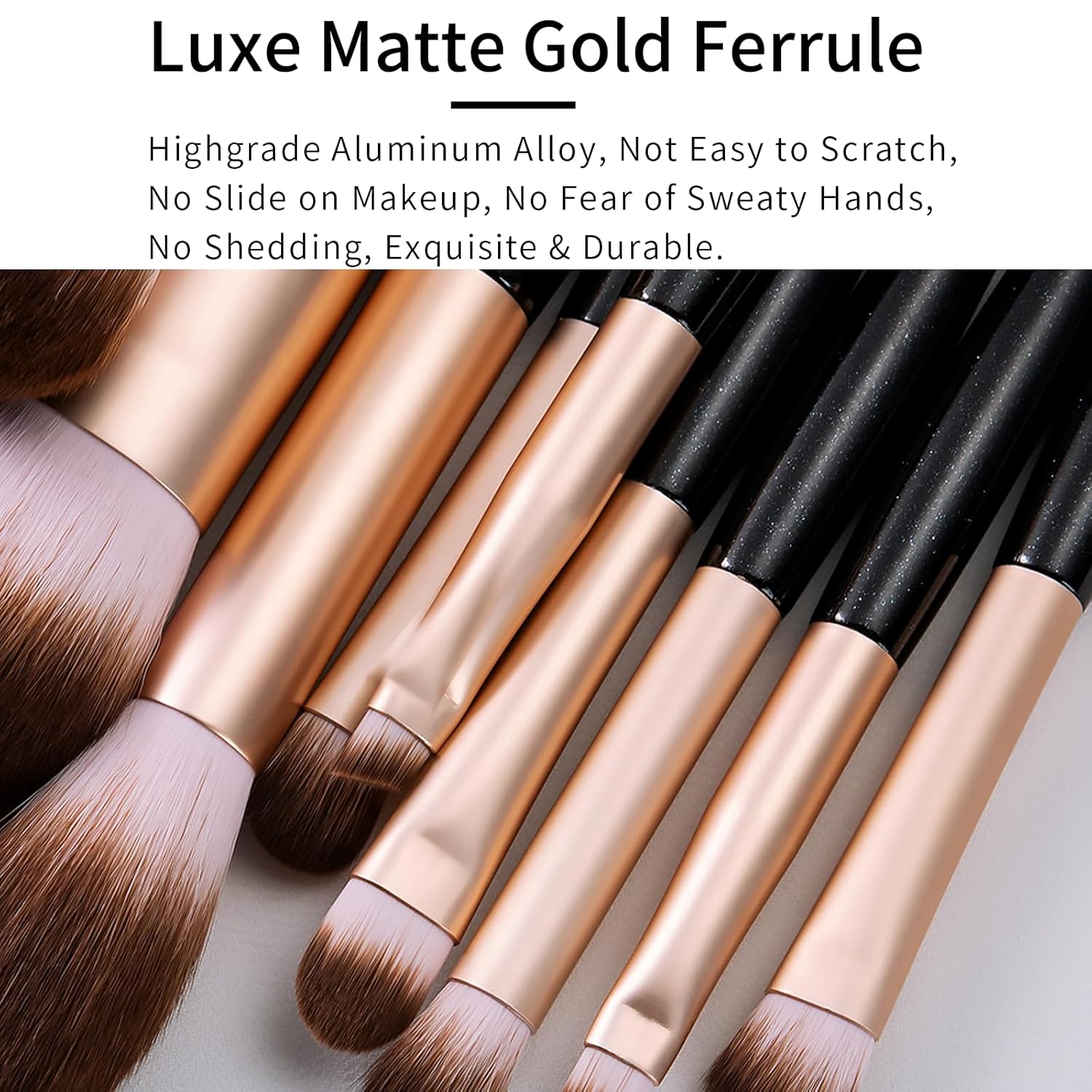 Elegant Natural Goat Hair Makeup Brush Set with Gift Box, Natural Hair Makeup Brushes Set Professional, Make up Brushes Set Professional, Natural Makeup Brushes, Cosmetic Brushes Makeup Set. - Image 5