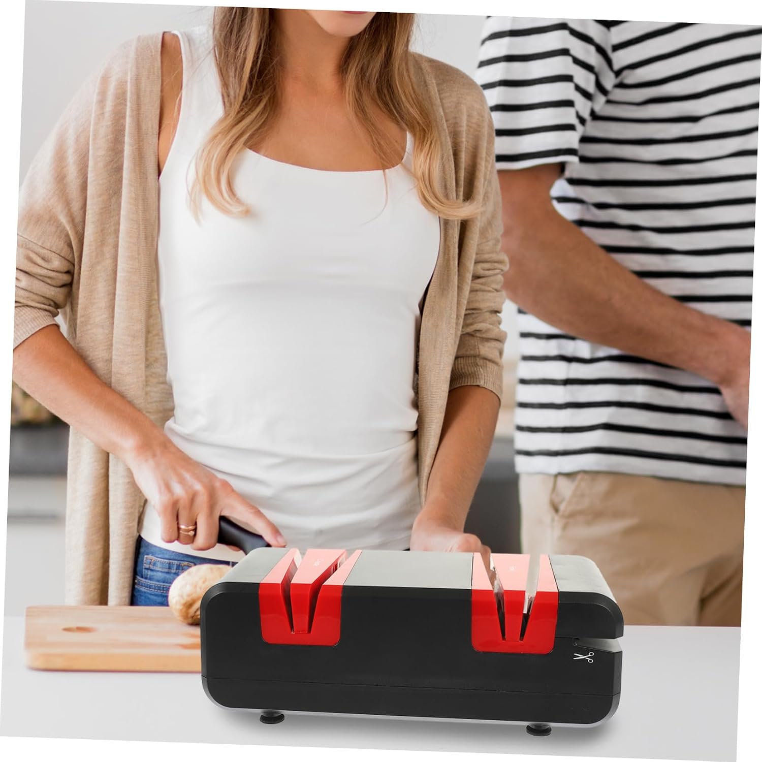 Electric Scissor Sharpener Knife Sharpener Tool for Kitchen Cutlery Fast Safe Knife Sharpening 60w Motor