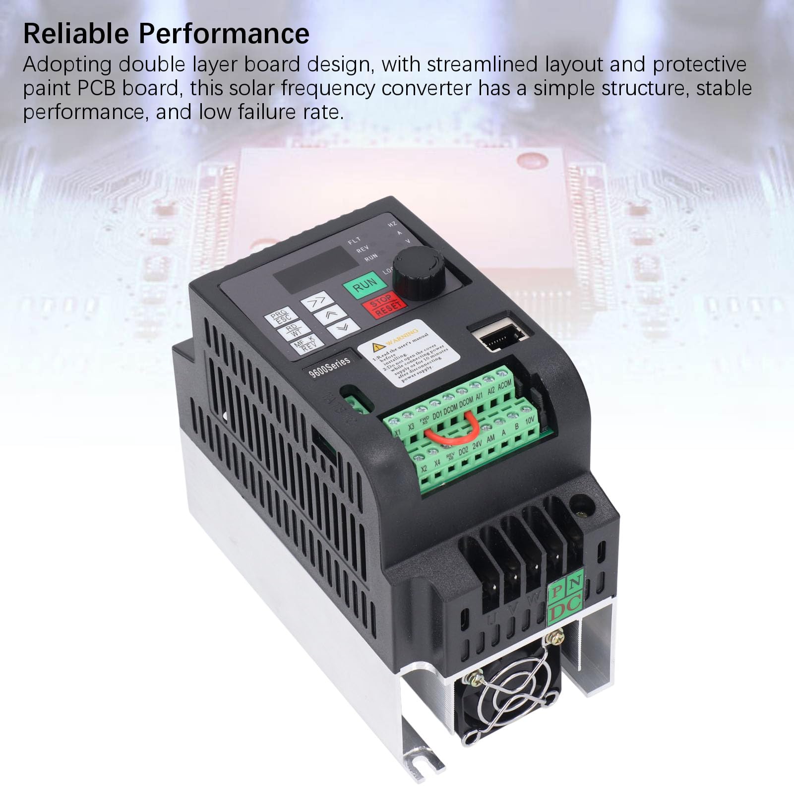 Inverter Solare Monofase da 2,2 KW, Azionamento a Frequenza Variabile, Inverter Controller MPPT con di Pannelli Solari Fotovoltaici, Ideale per Ingresso DC200-400V e Uscita 1PH 0-220VAC