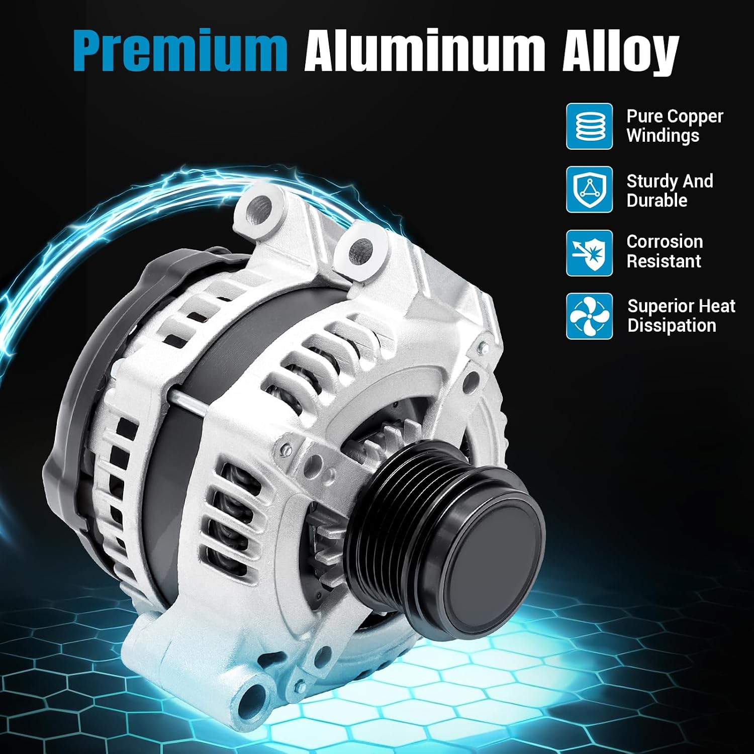 68272108AA New Alternator Compatible with Volkswagen Routan& Chrysler 200/Town& Country&Dodge Avenger 11-14/Grand Caravan 11-20/Journey 11-19 & Ram C/V 3.6L, 160A 12V CW Alternators Replacement