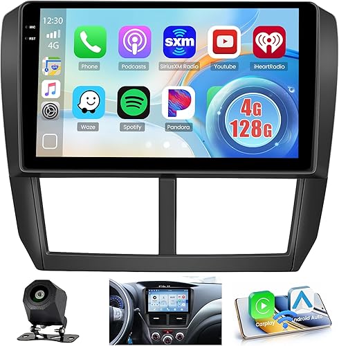Radio de coche 4G + 128G para Subaru Forester Impreza WRX STI 2008-2012, pantalla Incell de 9 pulgadas, pantalla táctil completa estéreo Android 15