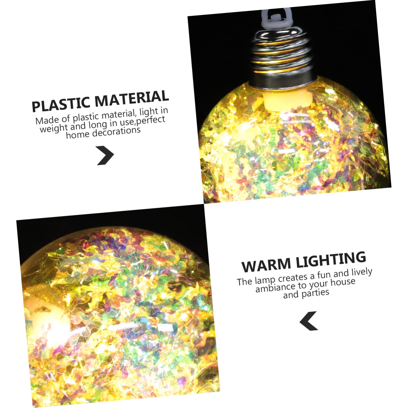 TOPBATHY 4 Sätze Weihnachtskugellichter Christbaumschmuck Weihnachtskugeln Dekorationen Weihnachtsdeko Fairy Lights Weihnachtsversorgung Dekoration Für Weihnachtsfeiern Plastik 3 Stück * 4