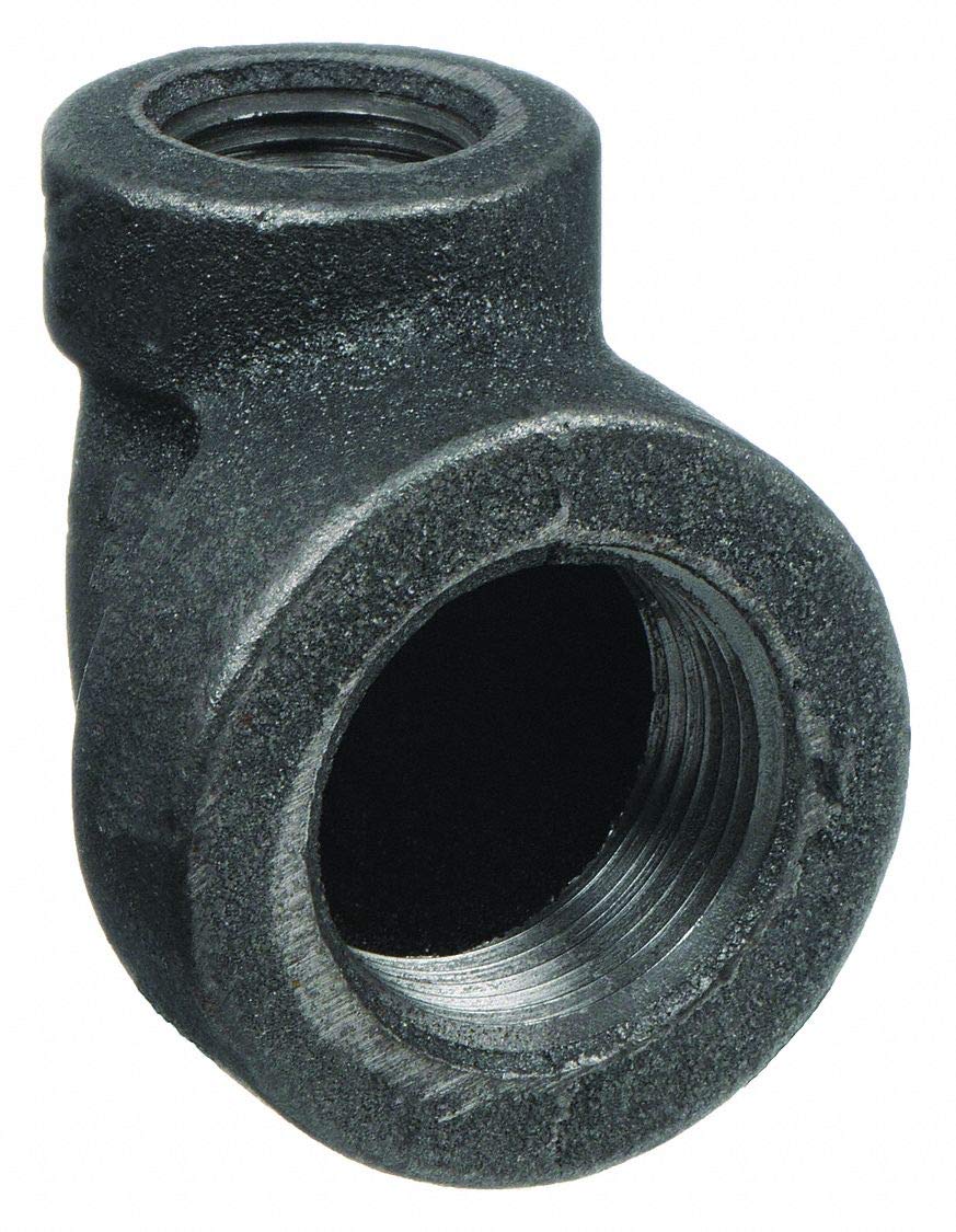 Anvil International 0300013000 Cast Iron Elbow Fitting, 90 Degree, 1 1/4 x 3/4, Black