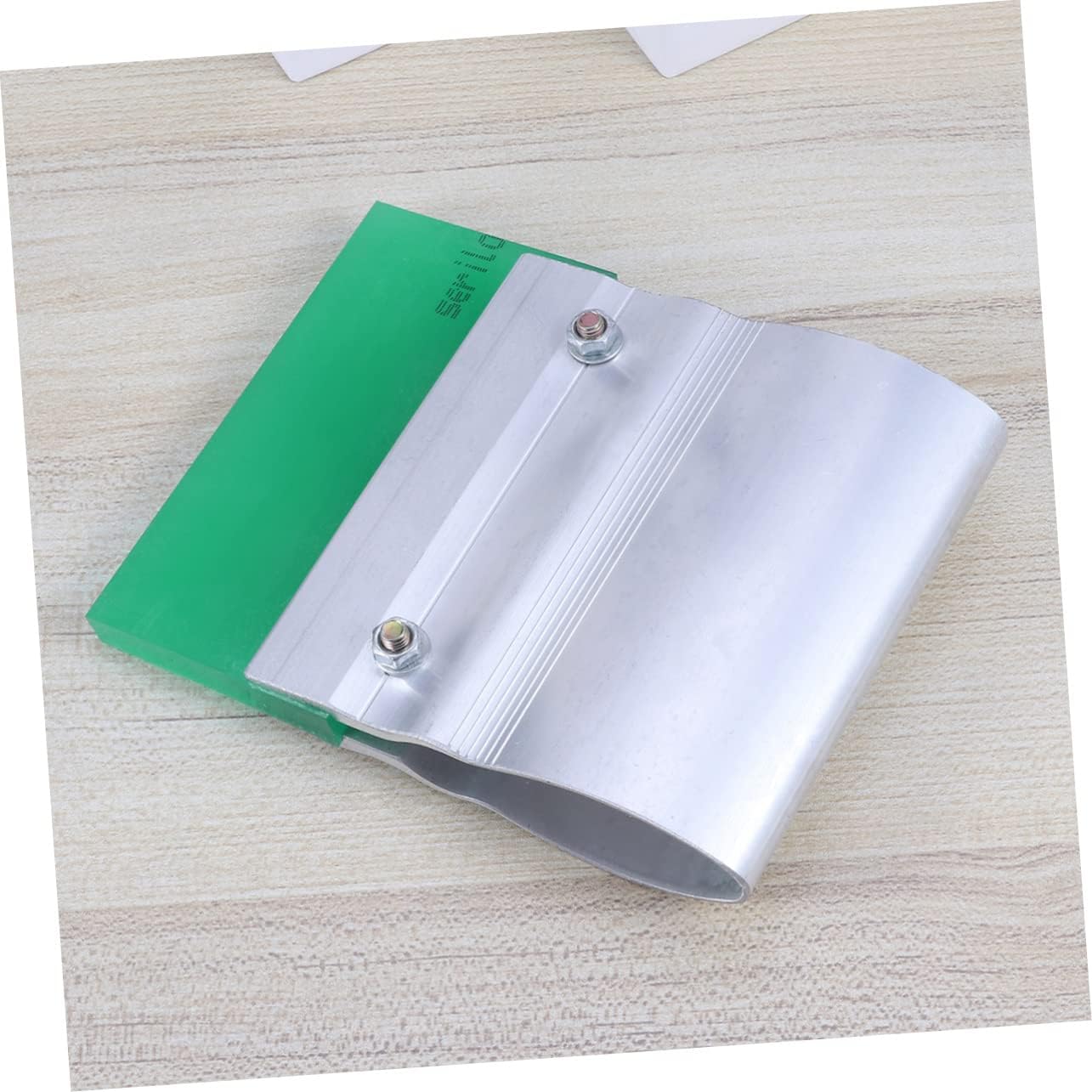 2pcs DIY Printing Squeegee 10cm Rubber Scraper Board with Metal Handle Comfortable Grip for Graphic Textile Printing Random Color