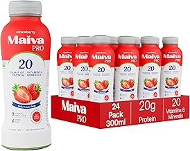 Maiva Pro | Plant Protein Shake - 300ml (Variation) (Pack of 24, Strawberry)