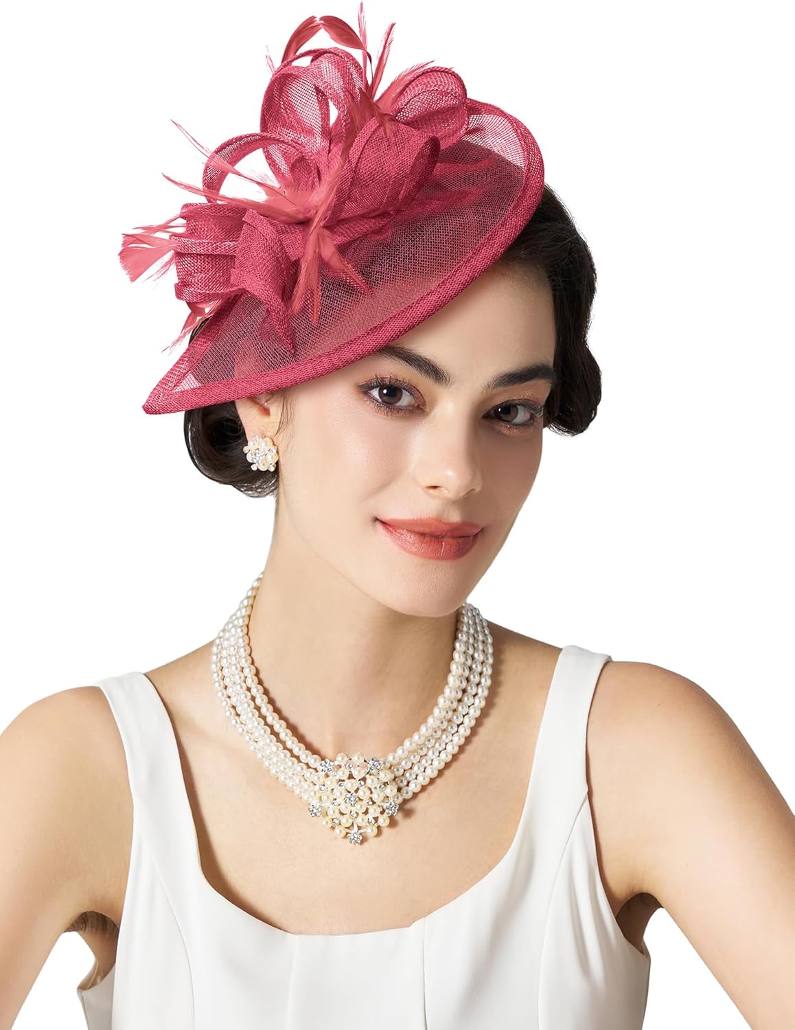 SWEETV Tea Party Hats Fascinators for Women, Fascinators Hats for Kentucky Derby, Cocktail, Wedding, Fancy Dress Party - Image 6