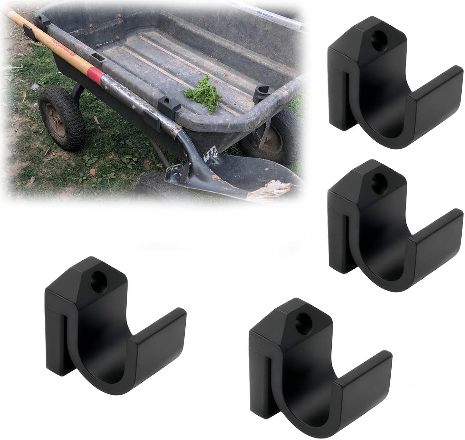 Tool Hook Bracket Mounts Compatible with Gorilla Cart Dump Garden Cart