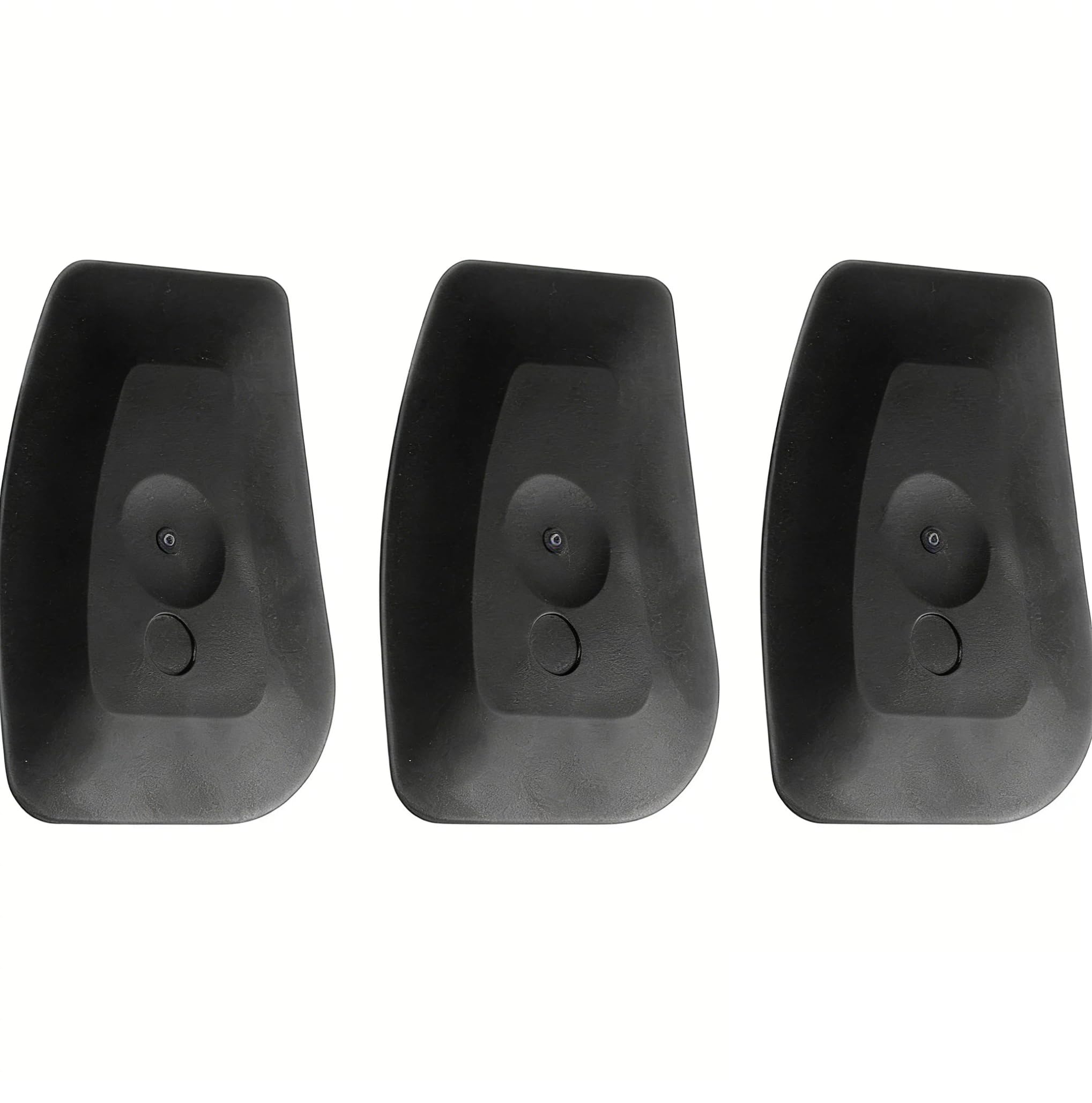 Elenviorina Black 3 Pack Plastic Kitchen Scrapers, Super Scraper Non Scratch Nylon Pan Scraper Set For Pot, Pan & Cast Iron Skillet Cleaning, Grease And Food Residue Remover Tool (Black)