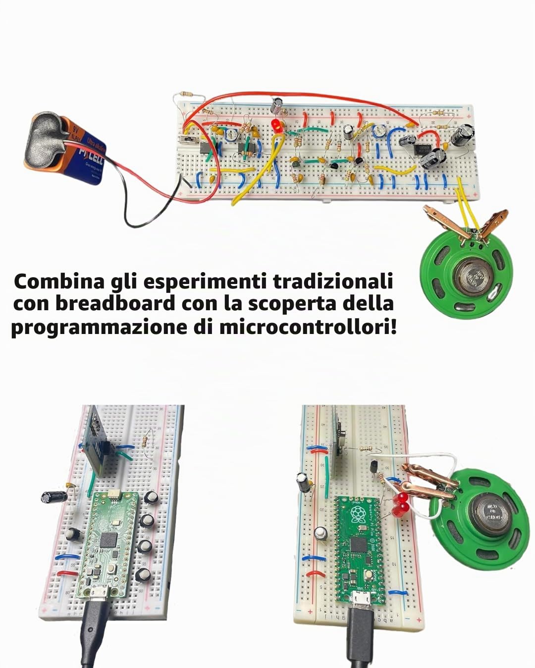 Produttore: Kit di elettronica radio - Il pacchetto di componenti segue esperimenti, progetti fai da te e circuiti, inclusi adattamenti del microcontroller Raspberry Pi nel libro in brossura 2024 di