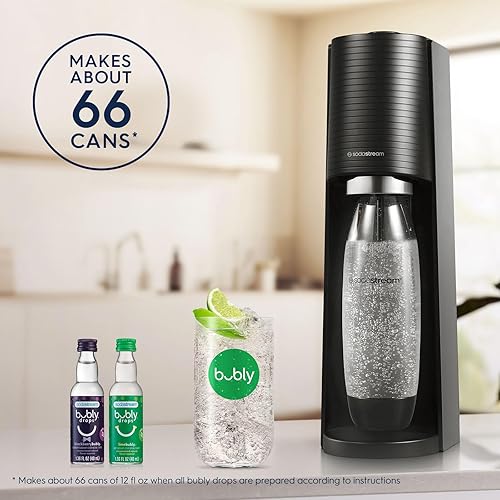 Miniatura 23 de SodaStream - Terra Soda Streaming Machine - KIT DE INICIO - Máquina de agua con gas con CO2 y Bubly Drop - Ecológico, no necesita baterías - Negro