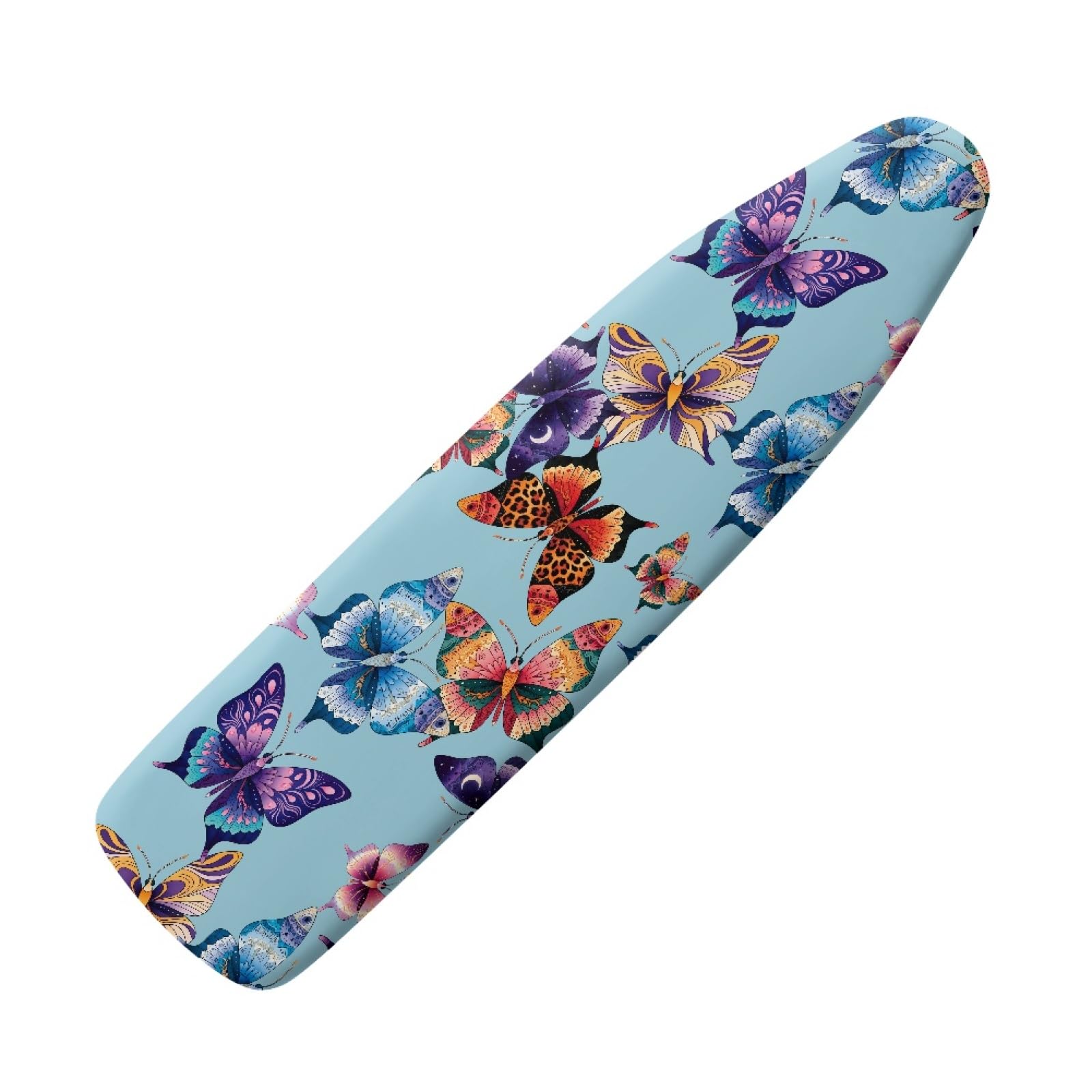 Ironing Board Cover 125X43 Colorful Butterfly Padded Iron Board Cover With Elasticated, Easy Fit And Resists Scorching, Cord Binding & Stretch System